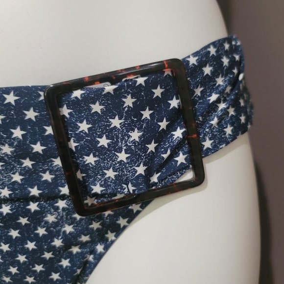 WeWoreWhat Annie Star-Print Hipster Bikini Bottom Blue - Picture 3 of 10